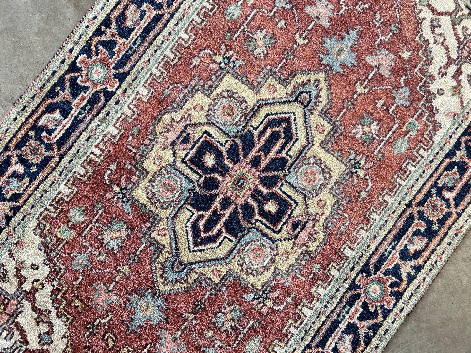 3'x5' Hand-Knotted 100% Wool Pile IndoSerapi Rug