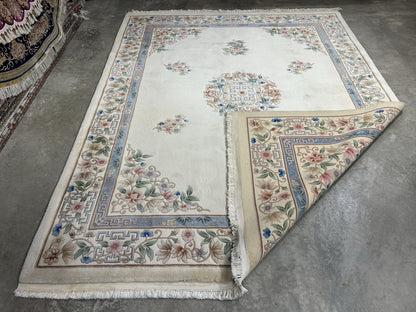 7’10”x10’1” Hand-Knotted 100% Wool Pile Oriental Area Rug - Carpet