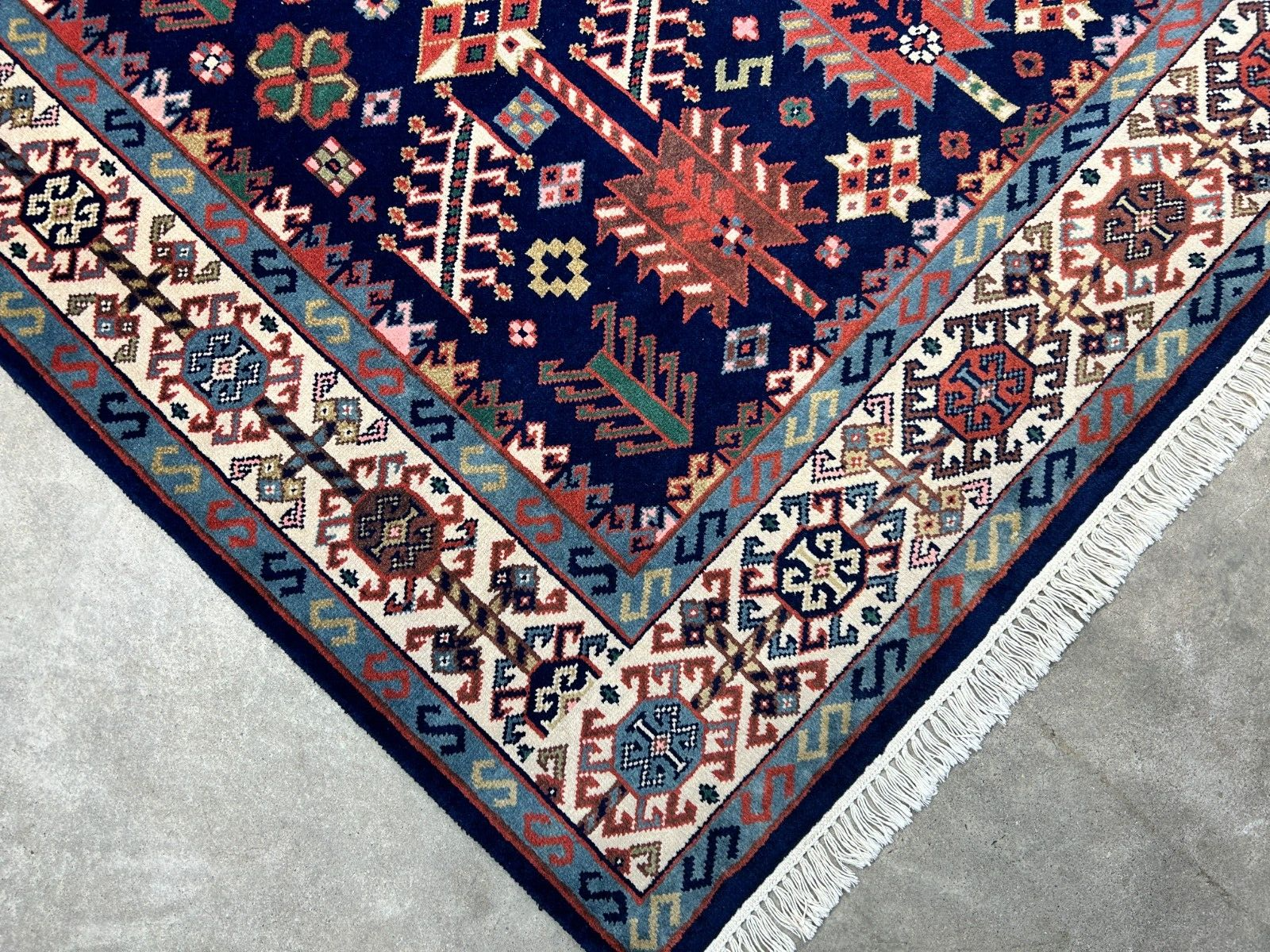 5'10"x8'9" Hand-Knotted 100% Wool Carpet - Kazak Area Rug