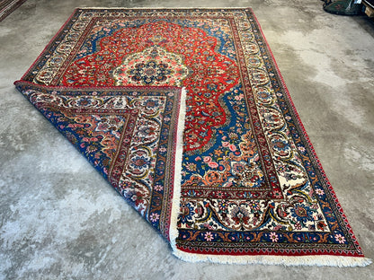 8'4"x11'11" Hand-Knotted 100% Wool Pile Bakhtiarie Rug