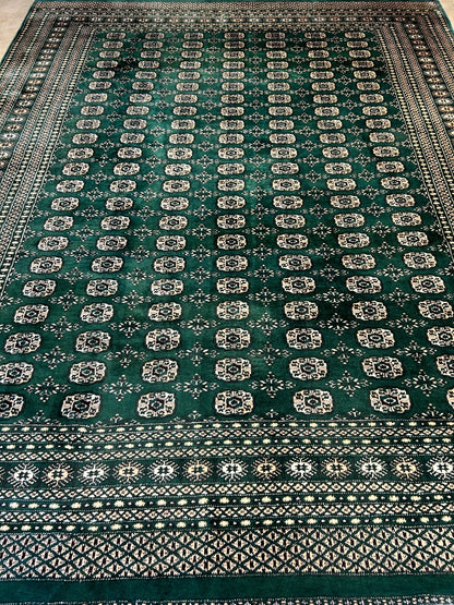 8'x10' Hand-Knotted 100% Wool Pile Bokhara Rug