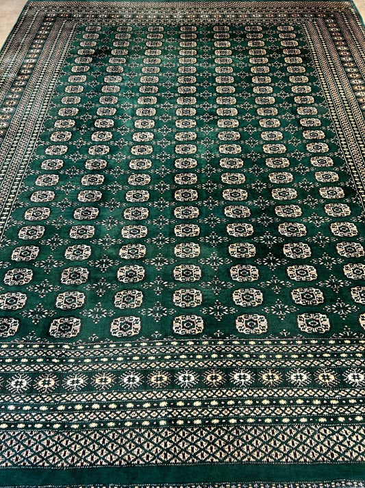 8'x10' Hand-Knotted 100% Wool Pile Bokhara Rug