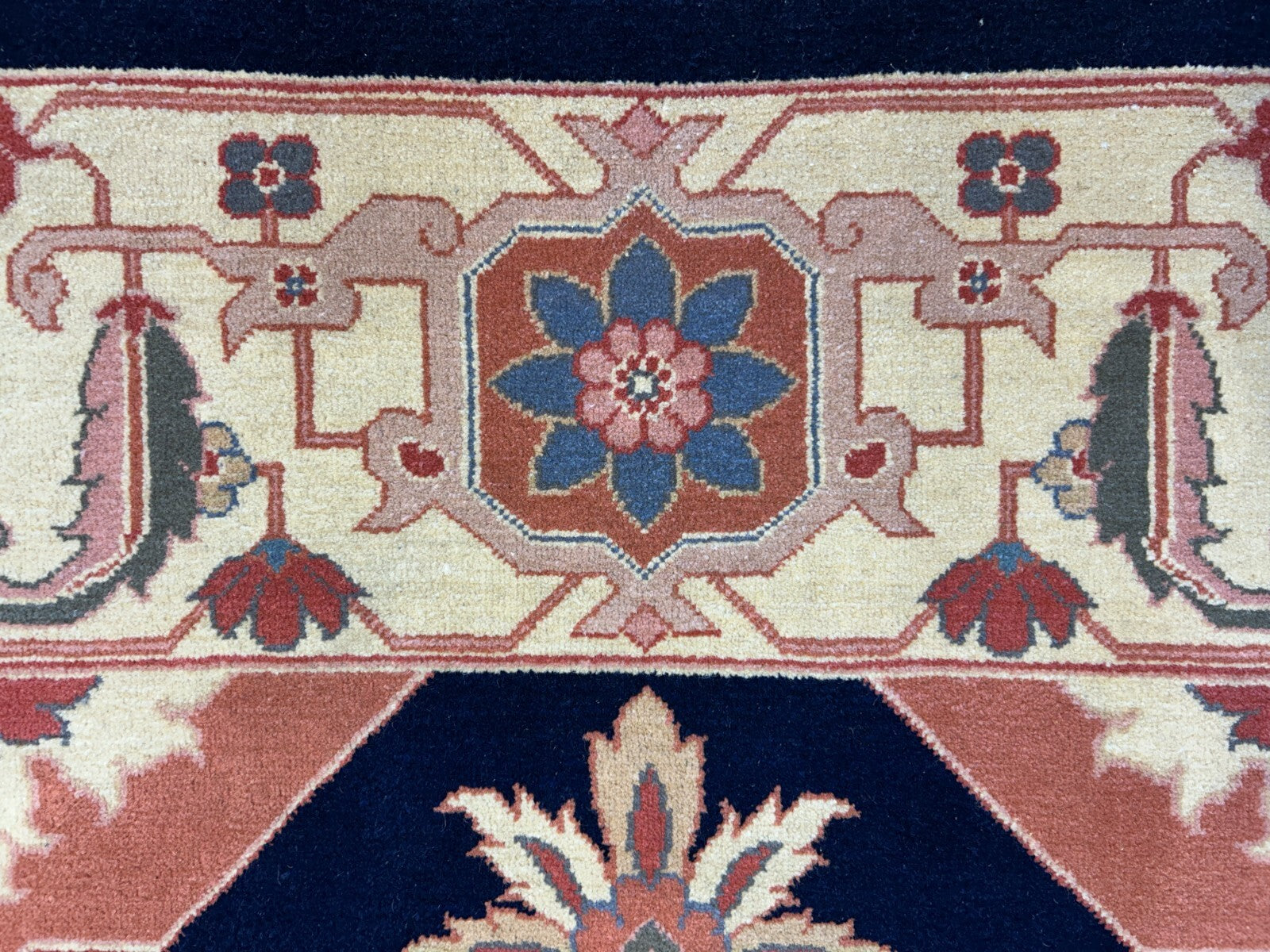 8'10"x11'11" Hand-Knotted 100% Wool Pile IndoHeriz Rug