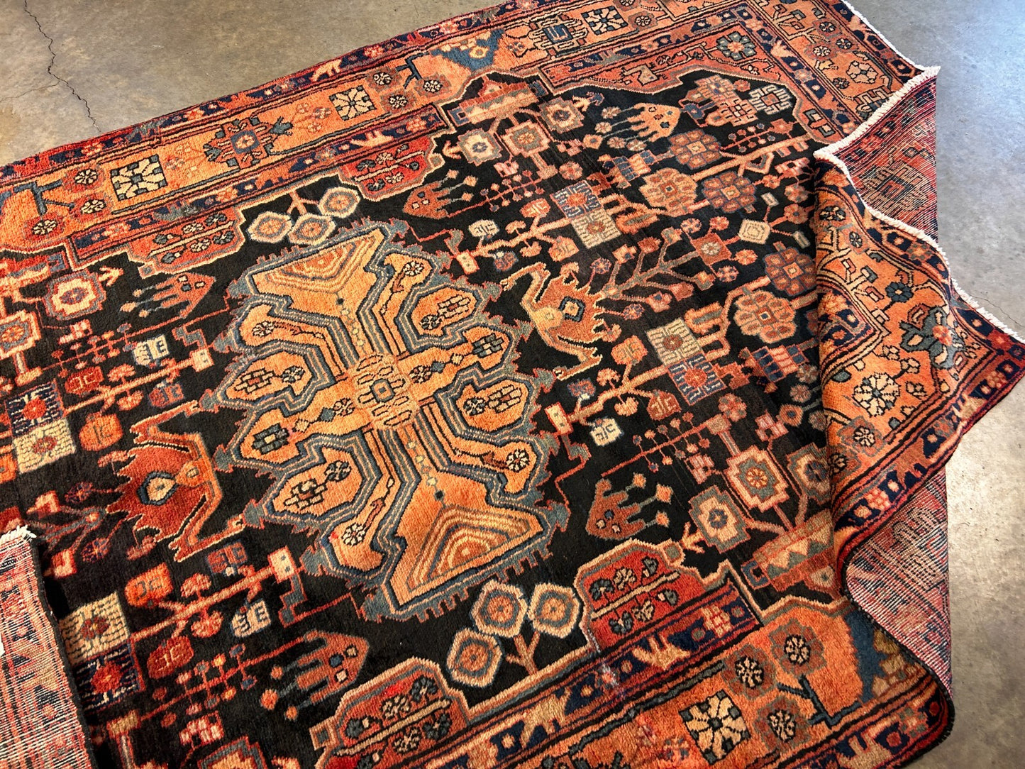 5'4" x 9'3" Hand-Knotted 100% Wool Pile Nahavande Area Rug - Carpet