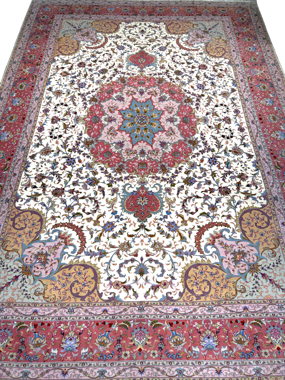 8'4"x11'3" Very Fine Hand-Knotted Wool & Silk Oriental Rug - Area Carpet