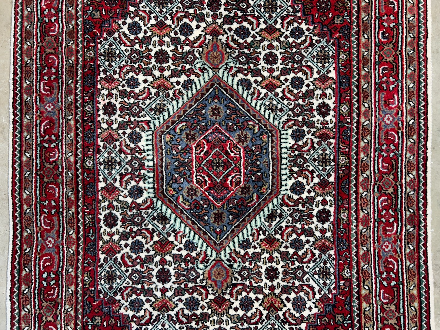3'10"x5'10" Hand-Knotted 100% Wool Pile Indobijar Area Rug - Carpet