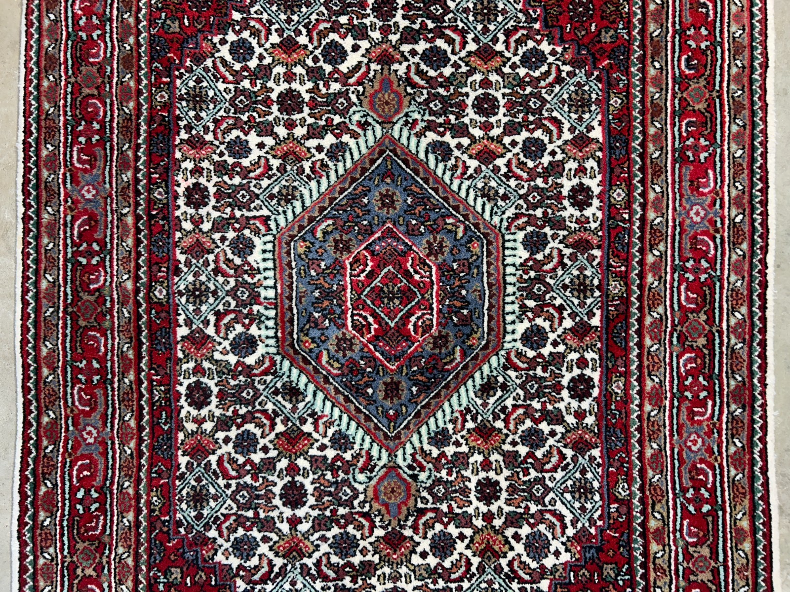 3'10"x5'10" Hand-Knotted 100% Wool Pile Indobijar Area Rug - Carpet