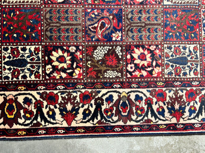 7'2"x10'2" Hand-Knotted 100% Lamb Wool Bakhtiarie Carpet - Area Rug