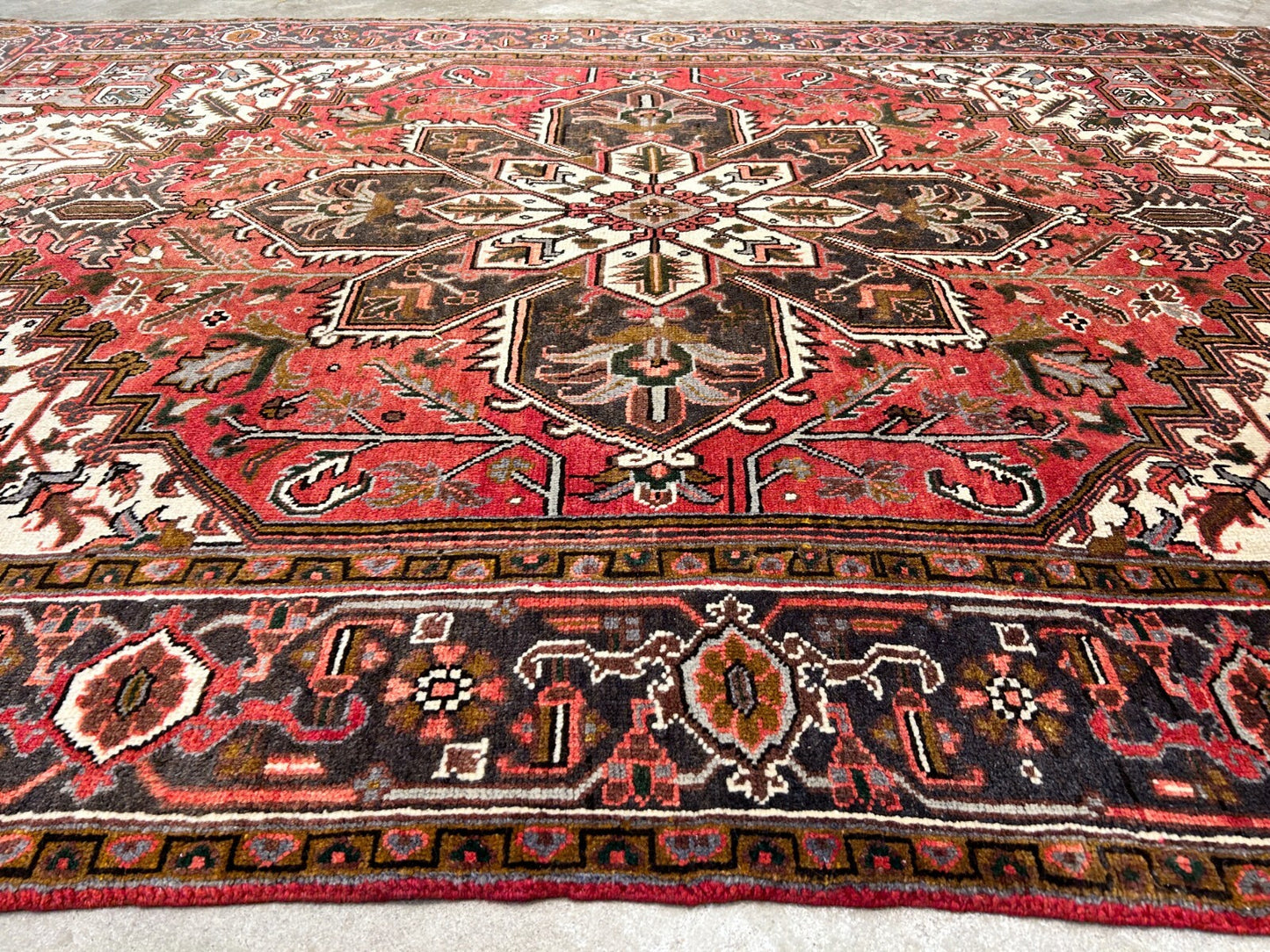 6'7"x9'5" Hand-Knotted 100% Wool Herize Carpet - Area Rug
