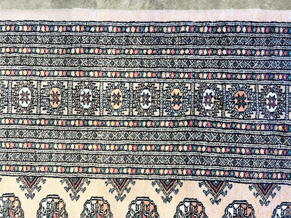 9'3"x12'6" Hand-Knotted 100% Wool Pile Bokhara Rug