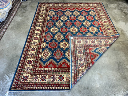 9'x12' Hand-Knotted 100% Wool Pile Kazak Rug