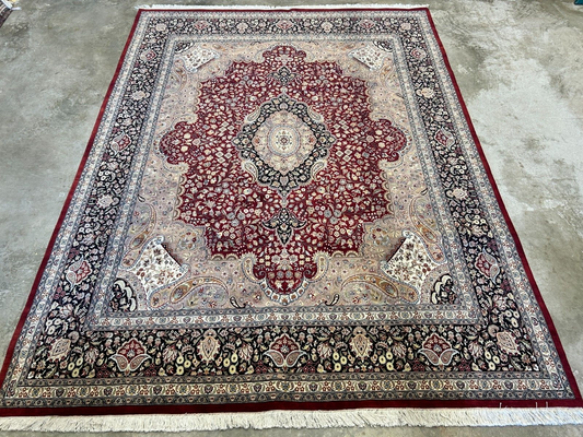 9'x12' Hand-Knotted 100% Wool Pile Tabrize Carpet - Area Rug