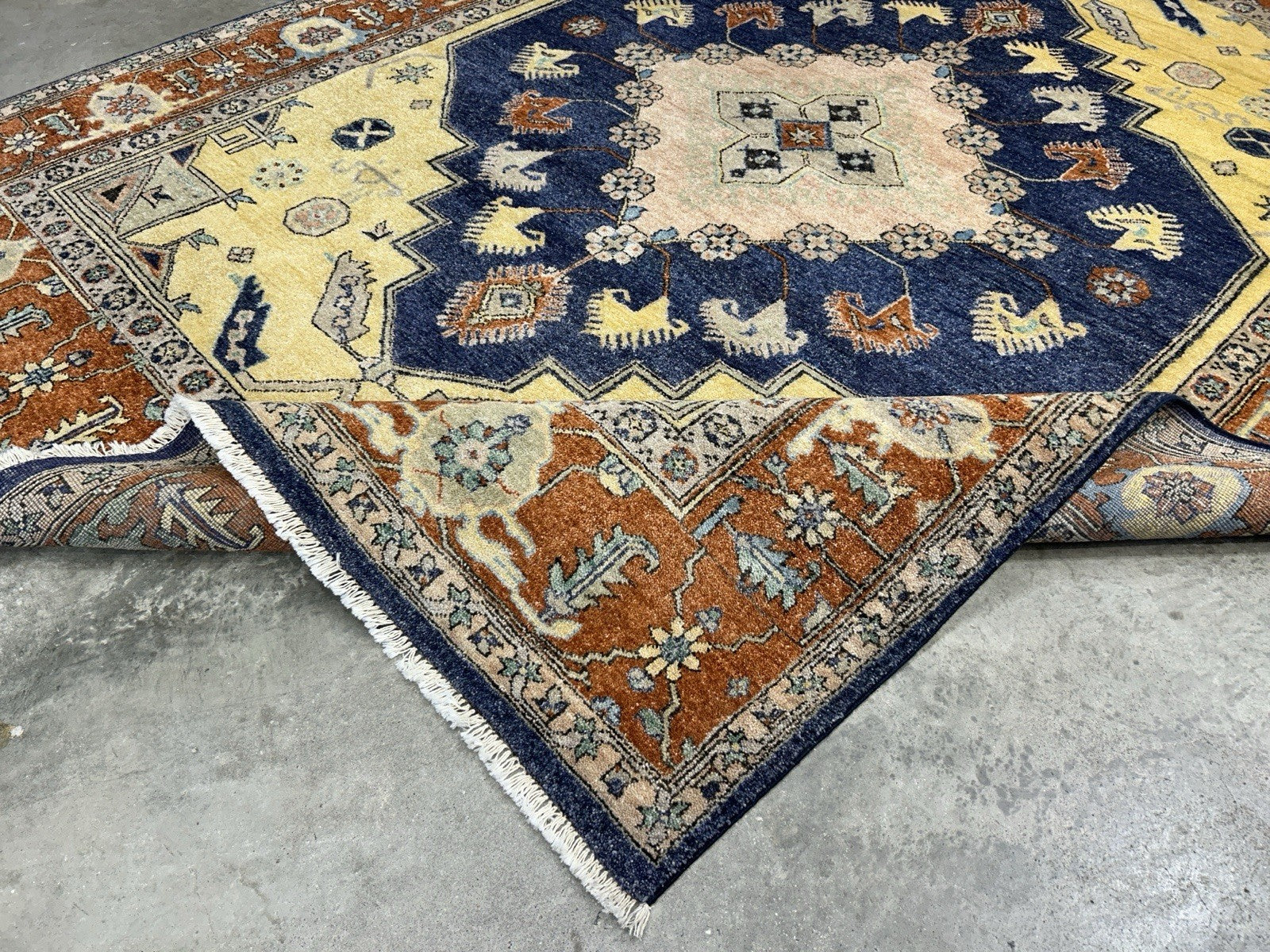 8’x10’1” Hand-Knotted 100% Wool Pile Indoserapi Area Rug - Carpet