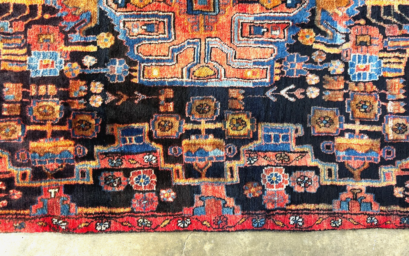 4'8" x 10'0" Hand-Knotted 100% Wool Pile Nahavande Area Rug - Carpet