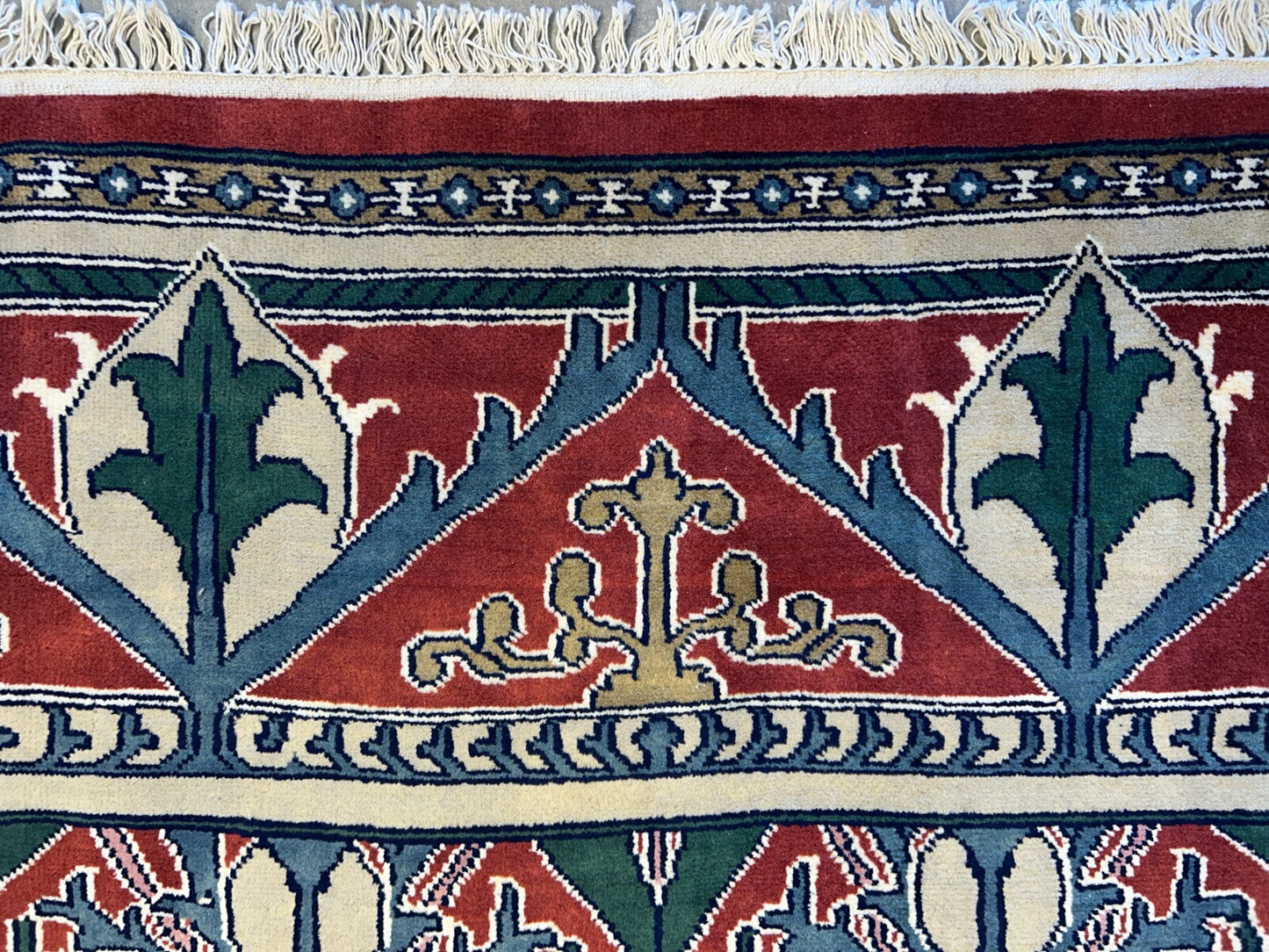 9'x12' Hand-Knotted 100%  Wool Pile All-Over Area Rug