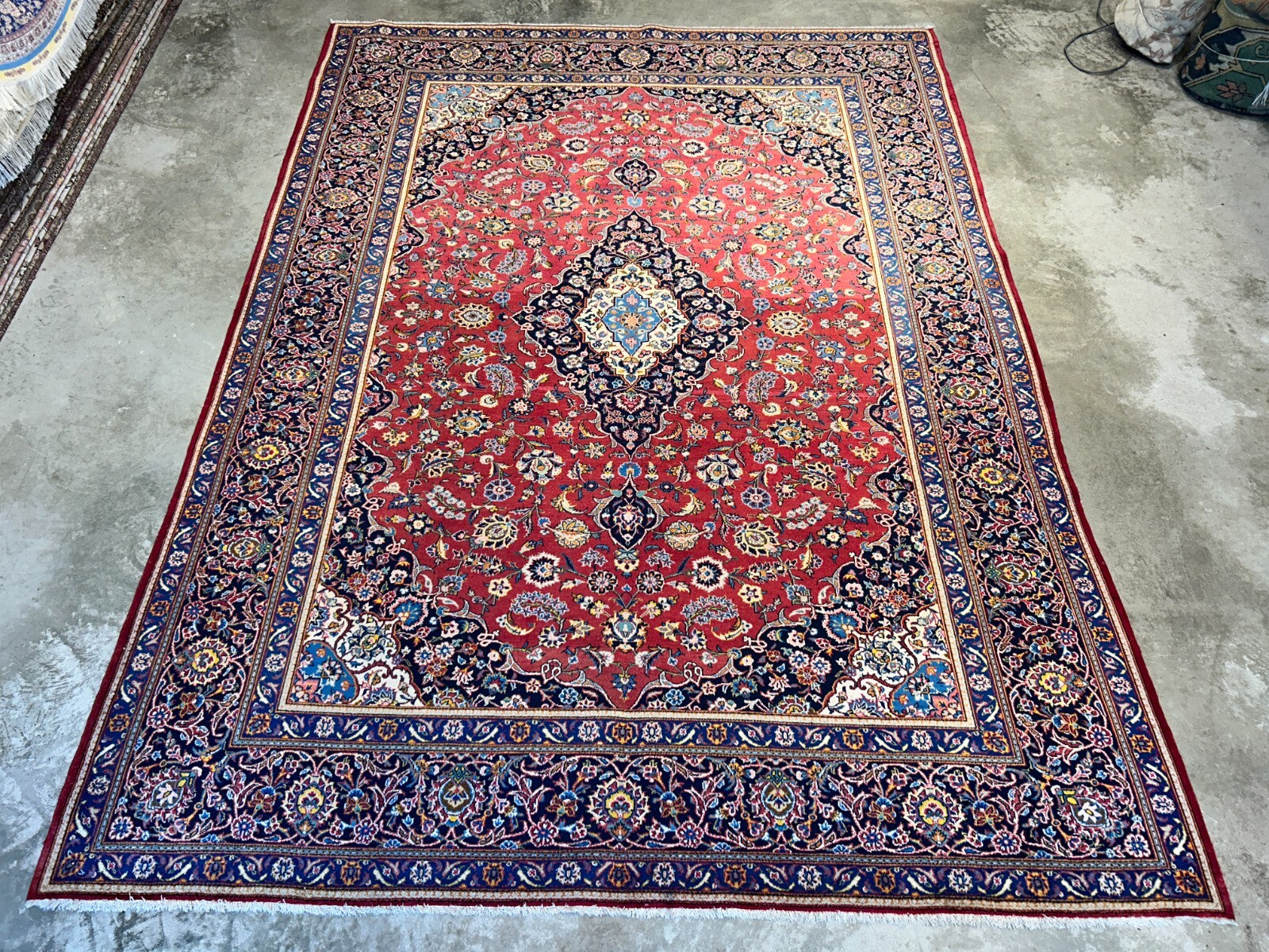 8'11"x12'4" Hand-Knotted 100% Wool Pile Kashane Rug