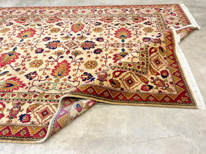 8'11" x 12' Hand-Knotted 100% Wool Carpet - Herize Design Area Rug