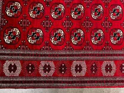 7'6" x 11'5'' Hand-Knotted 100% Wool Pile Turkamane Area Rug - Carpet
