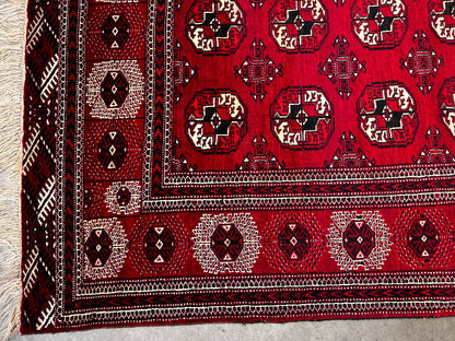 7'6" x 11'5'' Hand-Knotted 100% Wool Pile Turkamane Area Rug - Carpet