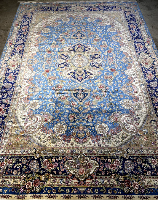 6'x9' Exquisite Hand-Knotted 100% Silk Oriental Rug
