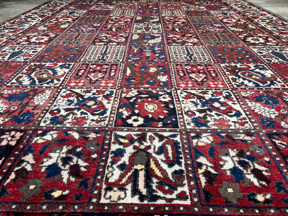 7'2"x10'2" Hand-Knotted 100% Lamb Wool Bakhtiarie Carpet - Area Rug