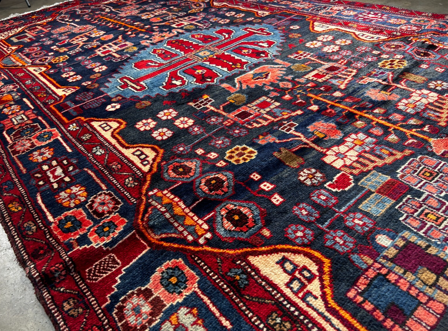 5'4" x 10'0" Hand-Knotted 100% Wool Pile Tuyserkan Area Rug - Carpet