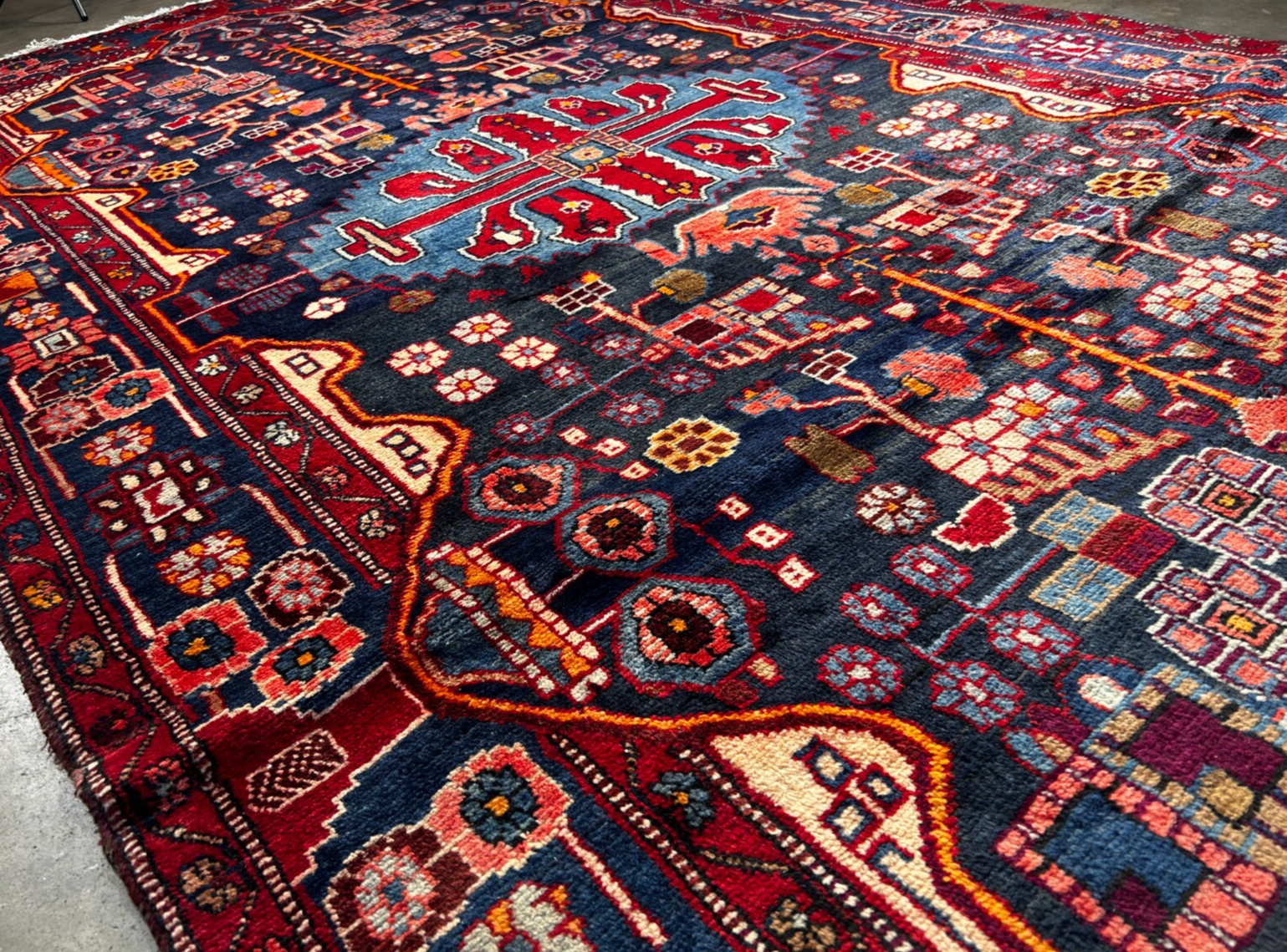 5'4" x 10'0" Hand-Knotted 100% Wool Pile Tuyserkan Area Rug - Carpet