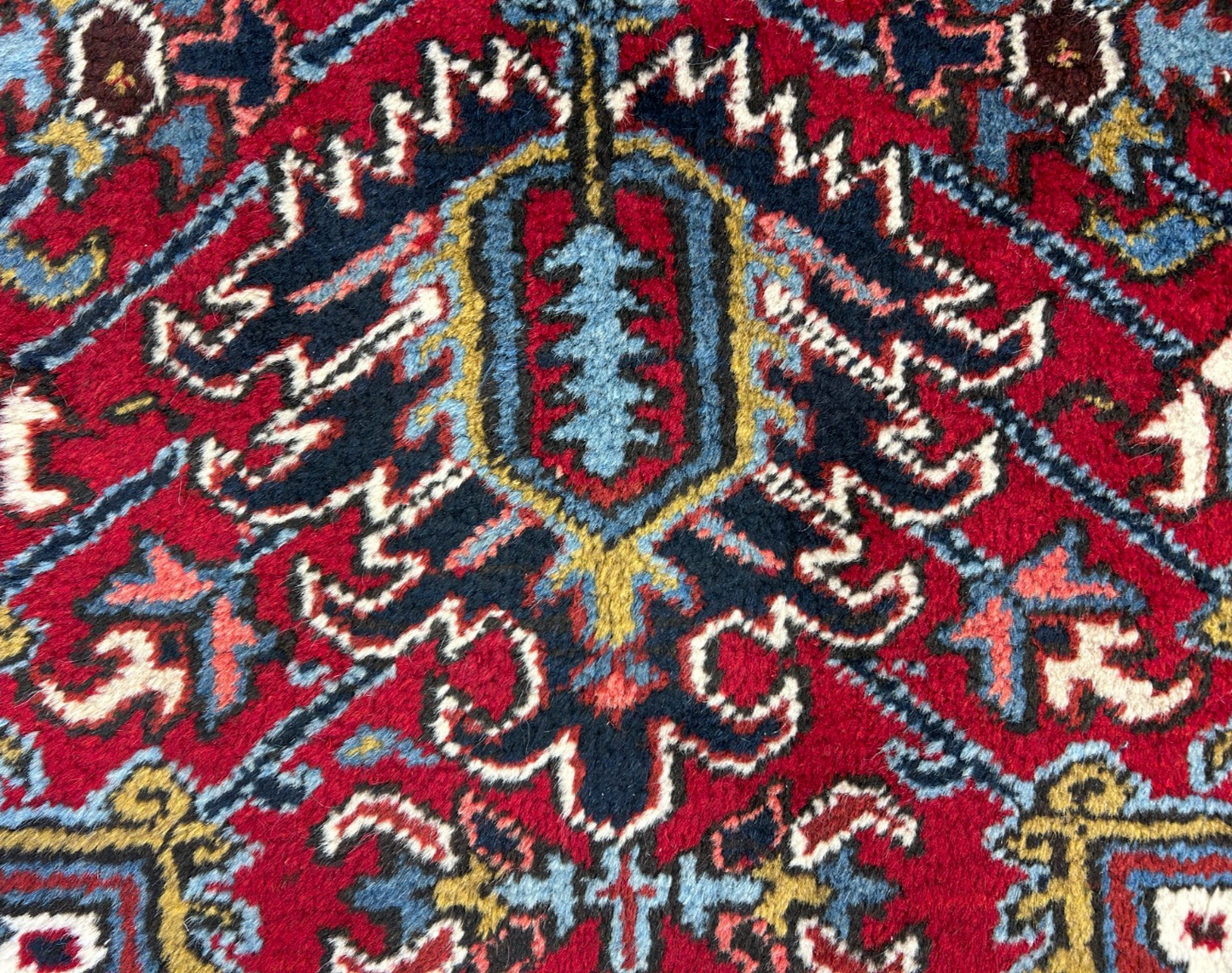 8'2"x10'8" Vintage Hand-Knotted 100% Wool Pile Herize Area Rug - Carpet