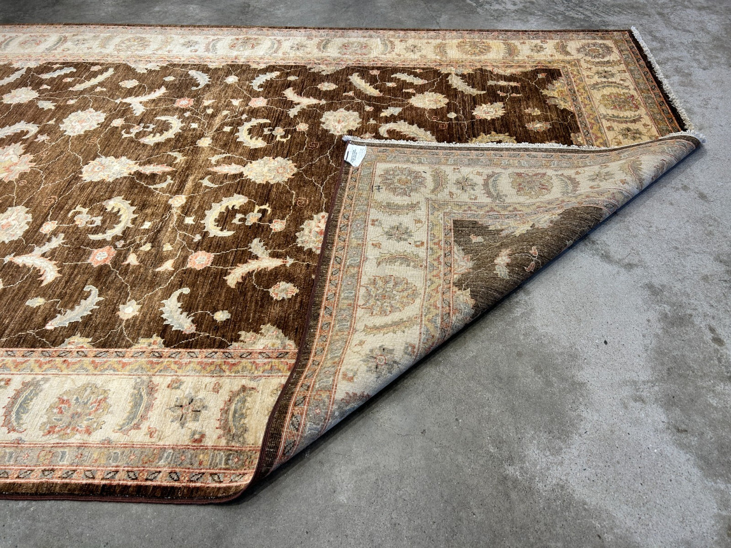 6'3"x9'7" Hand-Knotted 100% Wool Pile Peshawar Carpet - Area Rug