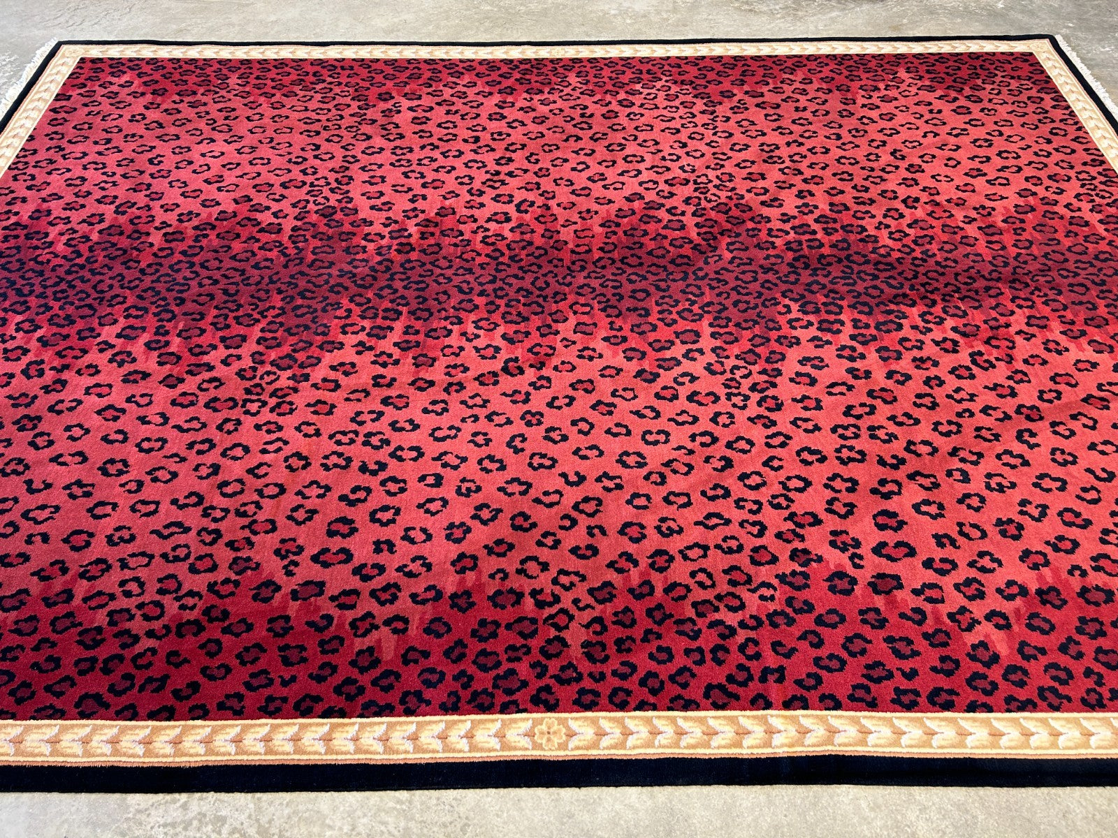 8'x11'2" Hand-Knotted 100% Wool Pile Tibetian Area Rug - Carpet