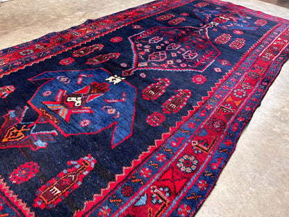4'7" x 9'9'' Hand-Knotted 100% Lamb Wool Bidjare Area Rug