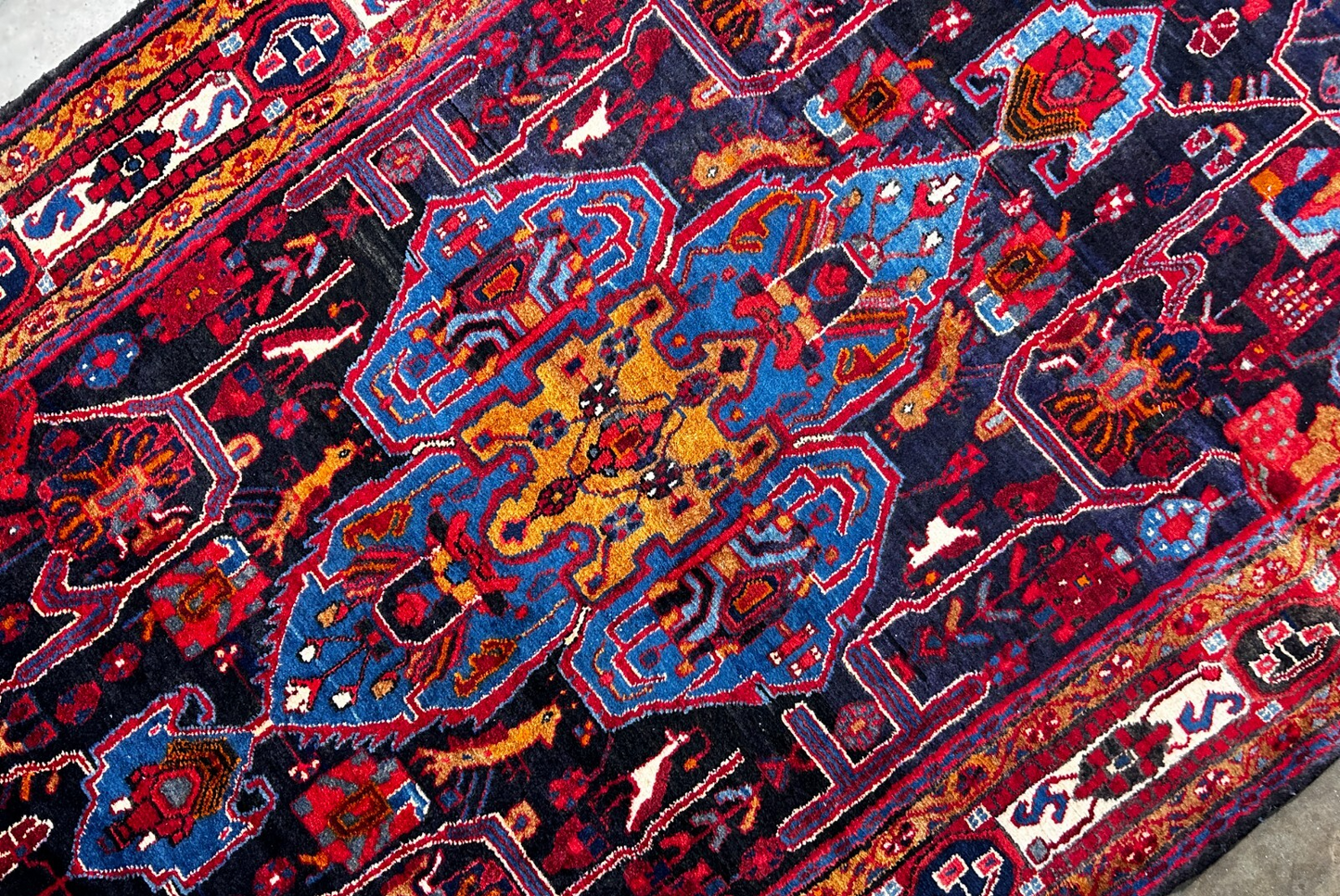 5'3" x 10'11" Hand-Knotted 100% Lamb Wool Pile Nahavande Area Rug - Carpet