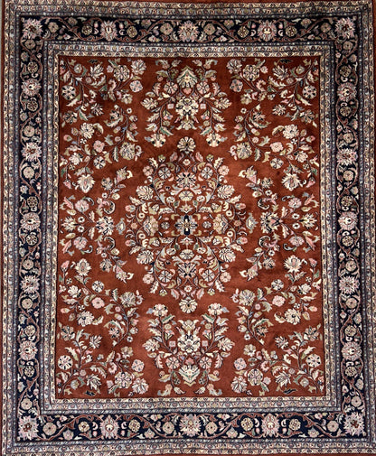 8’1”x9’11” Hand-Knotted 100% Wool Pile Oriental Area Rug - Carpet