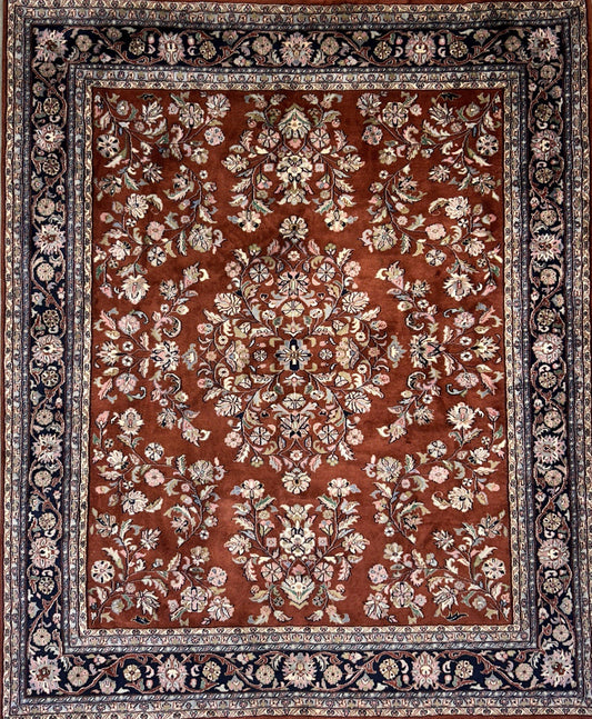 8’1”x9’11” Hand-Knotted 100% Wool Pile Oriental Area Rug - Carpet