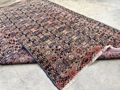 3'4"x5'3" Antique Hand-Knotted 100% Wool Pile Taky Bokhara Rug