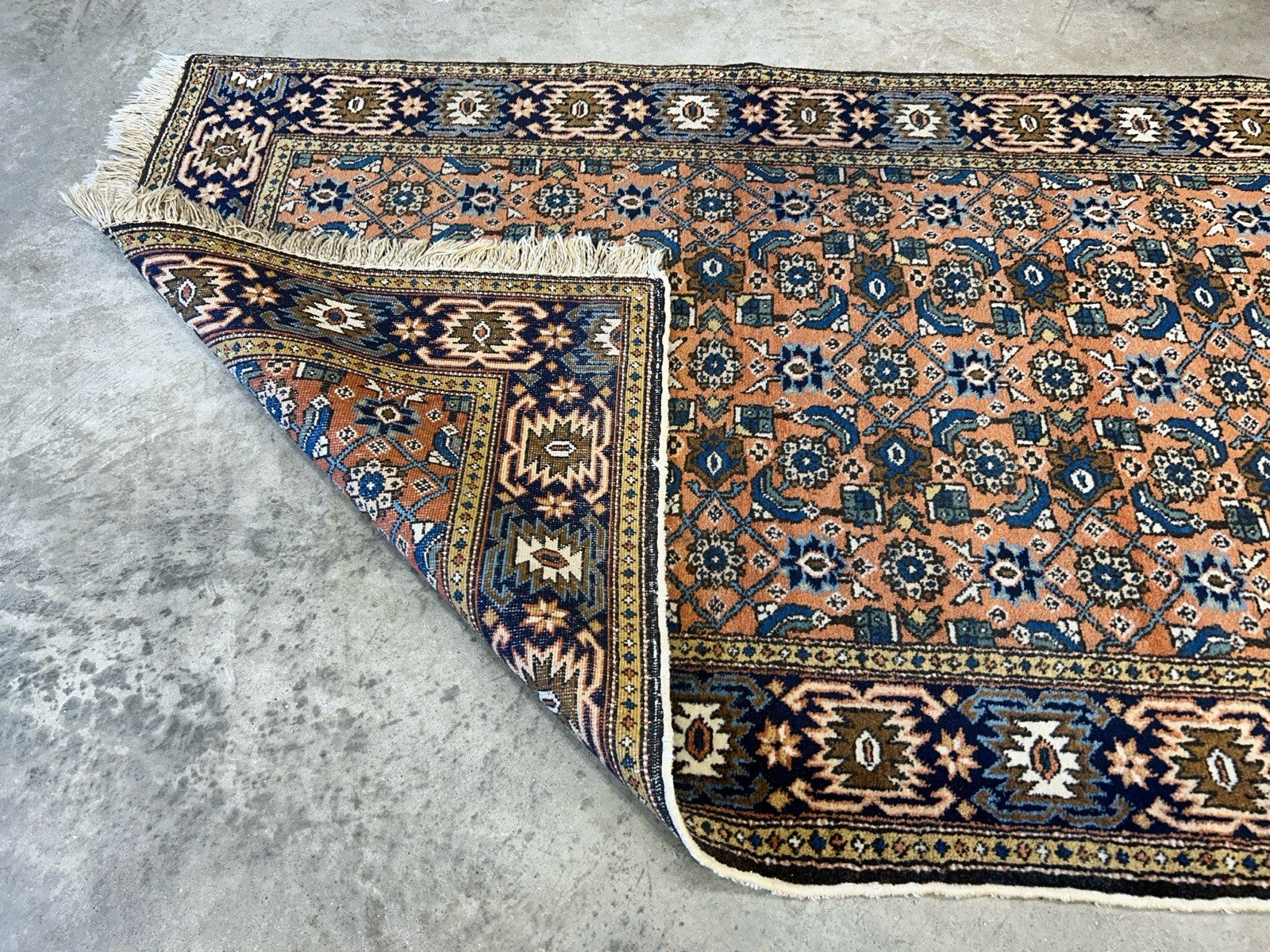 3’4”x5’2” Vintage Hand-Knotted 100% Wool Pile Bidjar Area Rug - Carpet