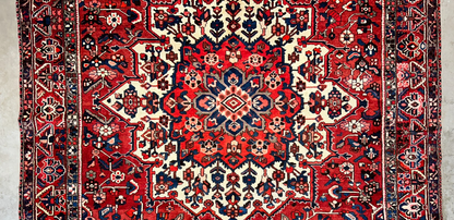 10'2"x13'1" Hand-Knotted 100% Wool Pile Bakhtiarie Rug