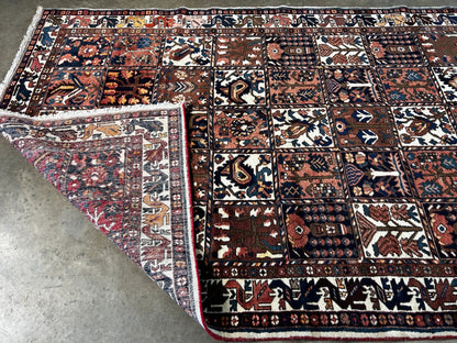5'2" x 9'9" Hand-Knotted 100% Wool Pile Bakhtiarie Area Rug - Carpet