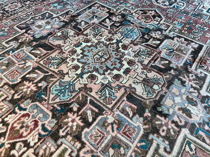 7'5"x11'5" Hand-Knotted 100% Wool Pile Herize Rug