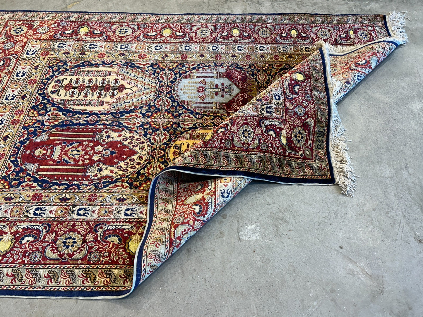 3'x4'5" Exquisite Fine Hand-Knotted 100% Silk Hereke Area Rug