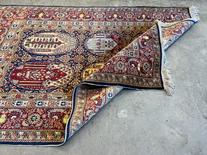 3'x4'5" Exquisite Fine Hand-Knotted 100% Silk Hereke Area Rug