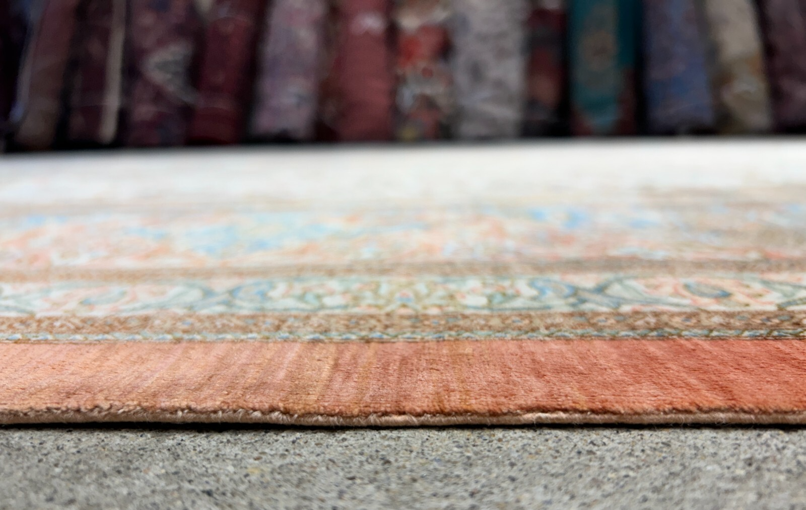 9'10"x13' Exquisite Signed Hand-Knotted 100% Silk Qume Rug