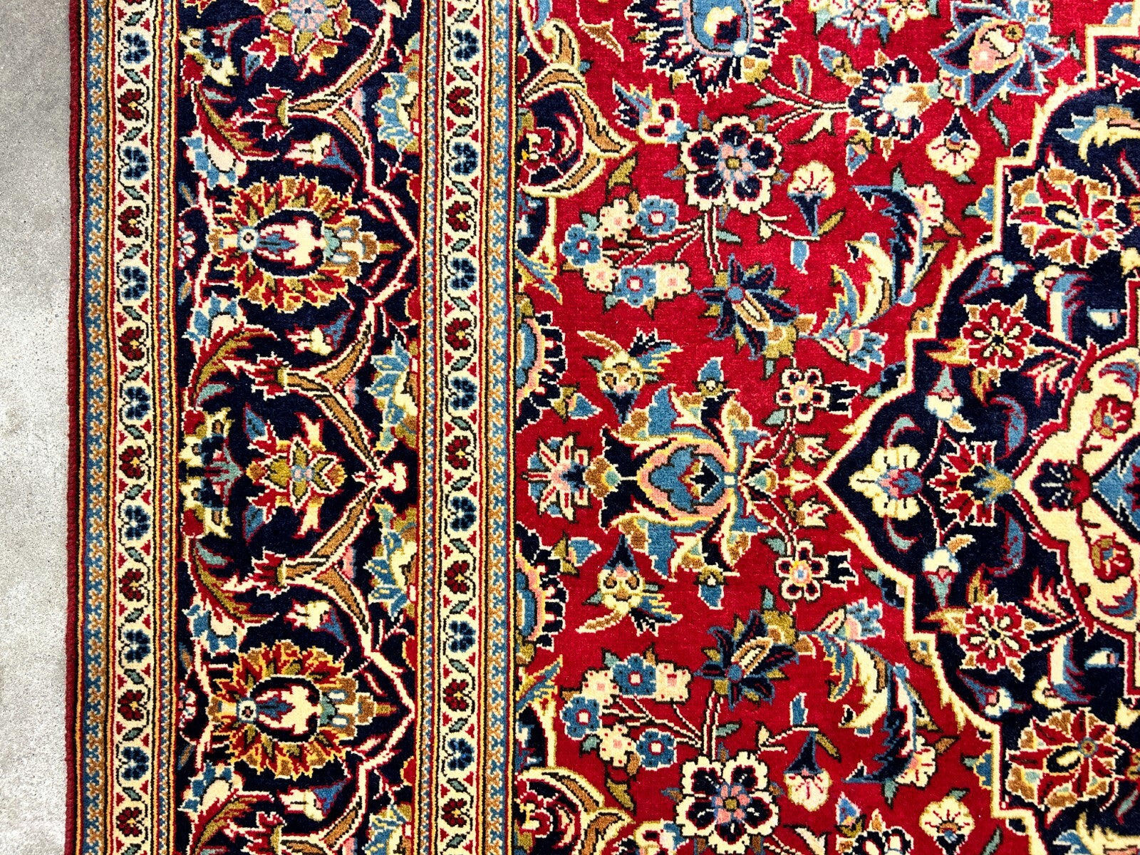 6'5"x10'6'' Hand-Knotted 100% Wool Pile Kashane Area Rug - Area Carpet