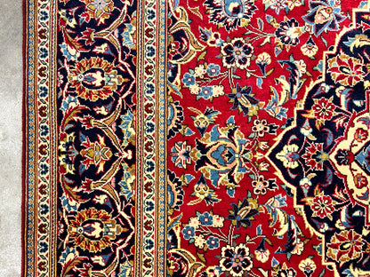 6'5"x10'6'' Hand-Knotted 100% Wool Pile Kashane Area Rug - Area Carpet