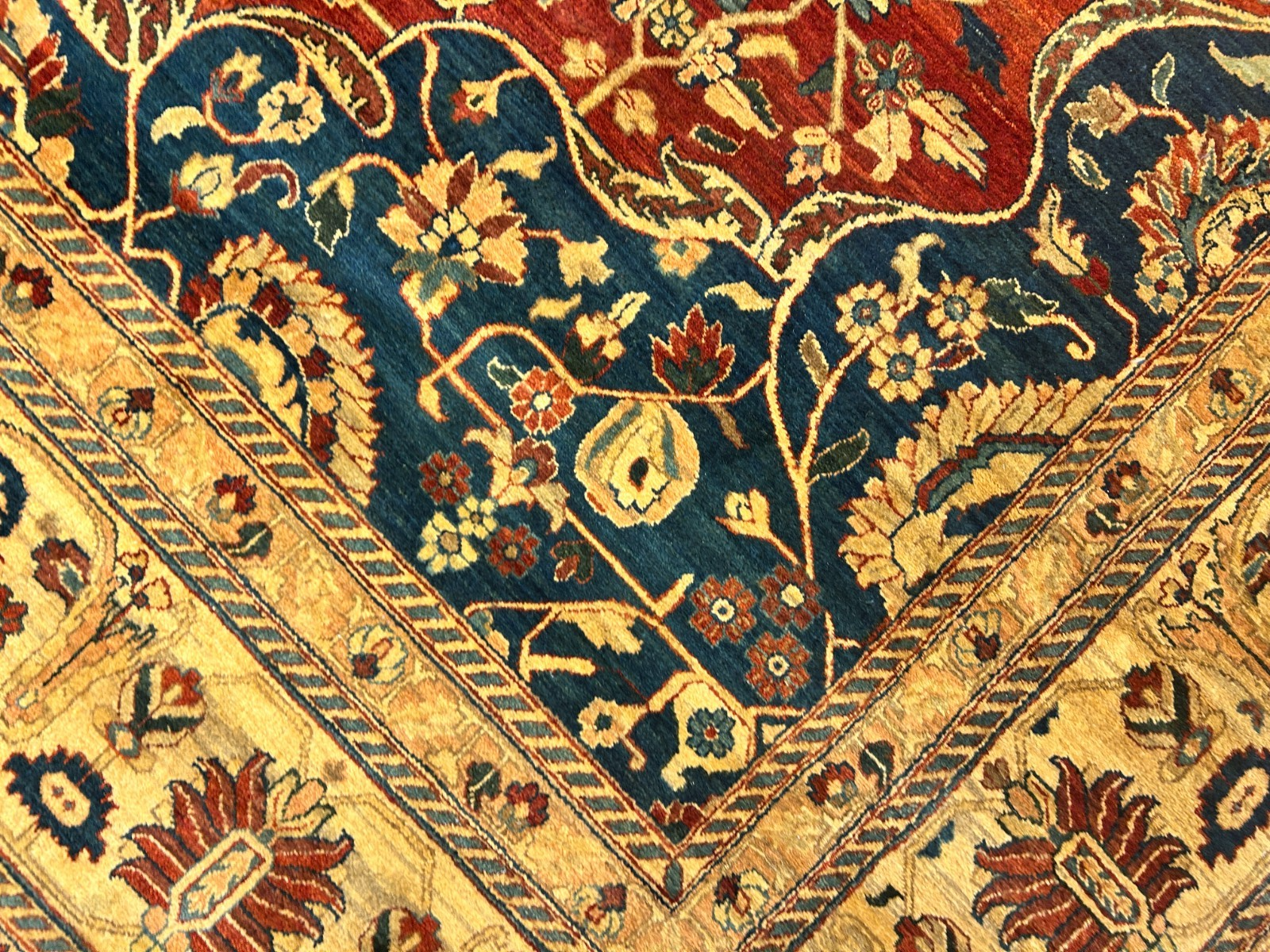 11'11"x15'5" Hand-Knotted 100% Wool Pile Herize Area Rug - Carpet