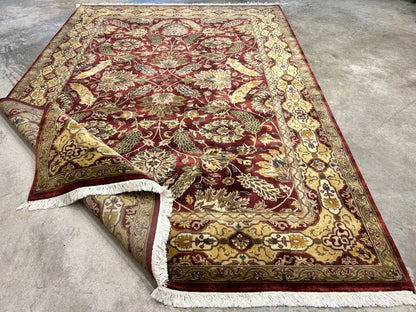 7'x10' Hand-Knotted 100% Wool Pile Agra Carpet - Area Rug