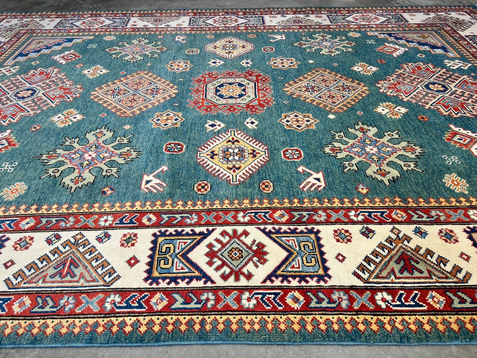 7'x10' Hand-Knotted 100% Wool Carpet - Fine Kazak Area Rug