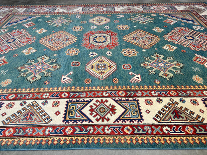 7'x10' Hand-Knotted 100% Wool Carpet - Fine Kazak Area Rug