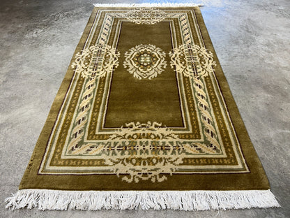 2'11"x5'1" Hand-Knotted 100% Wool Pile Oriental Area Rug - Carpet