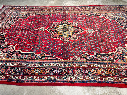 6'7"x10'6" Hand-Knotted 100% Wool Pile Bidjare Carpet - Area Rug